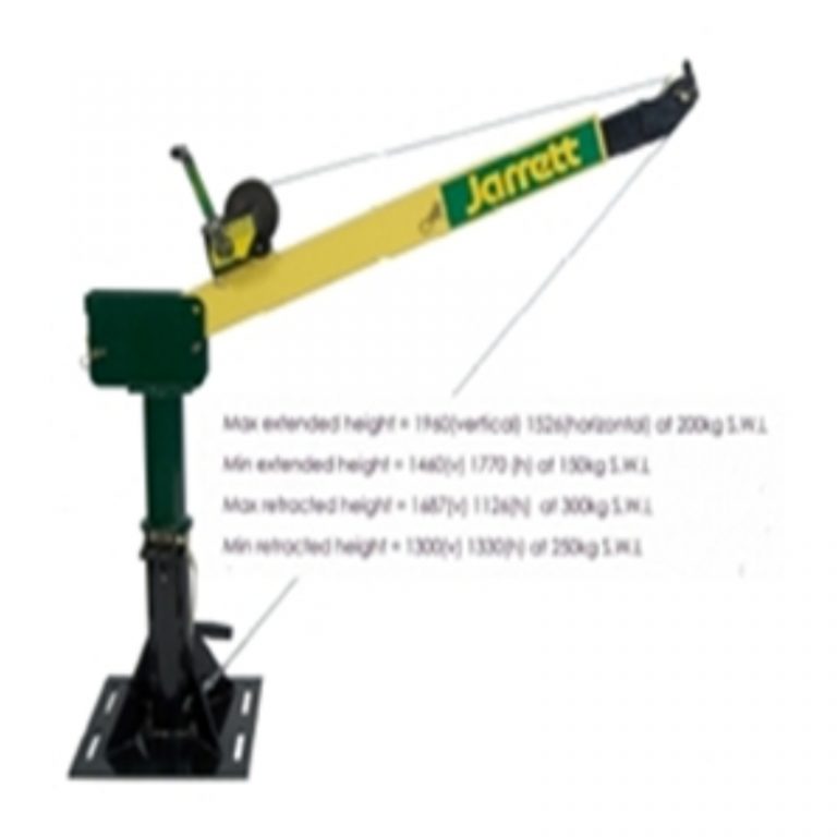 Jarrett Backsaver Crane (300kg) F12643 Sindo Marine Supplies Pte Ltd